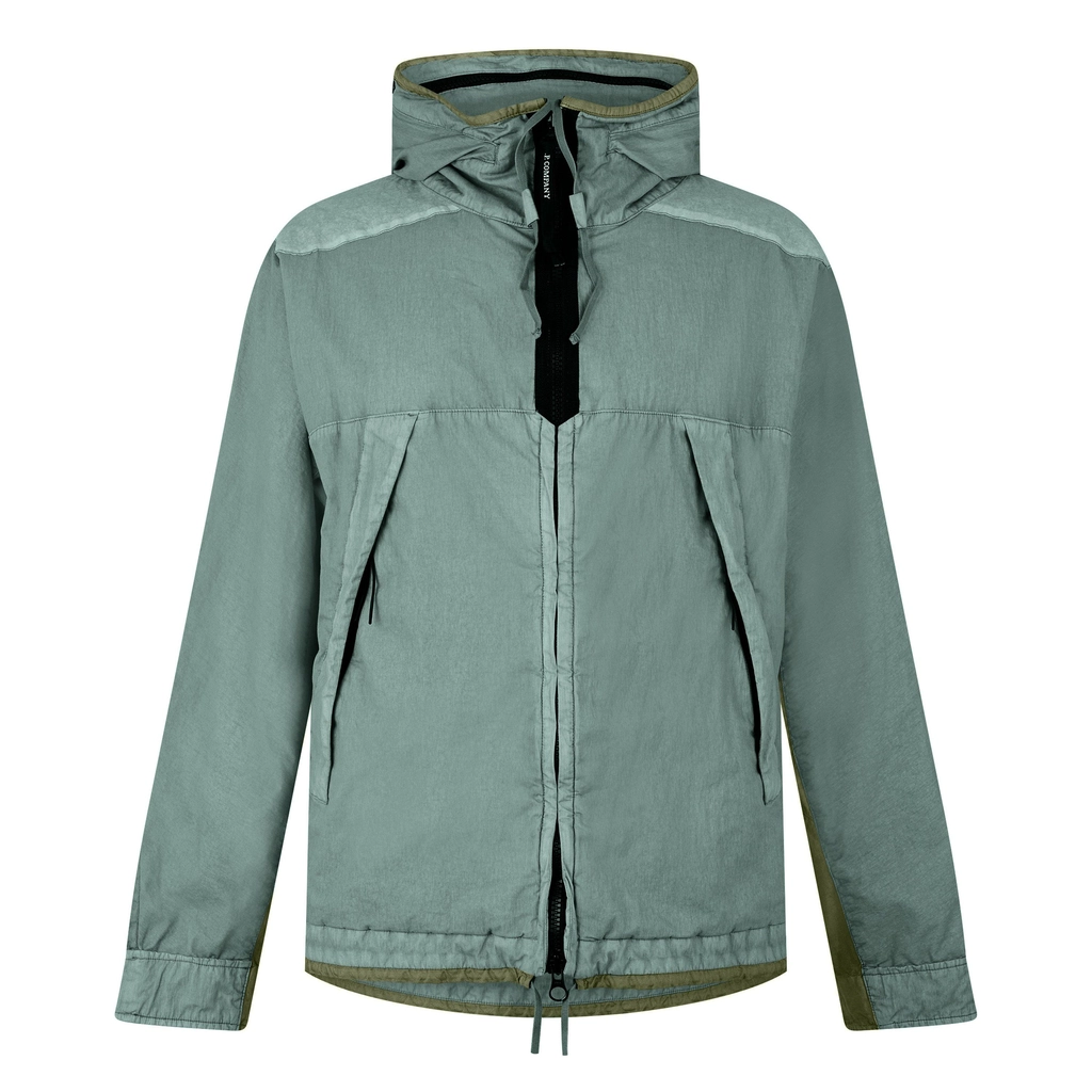 CP Company 50 Fili Gum Mixed Goggle Jacket - Agave Green 627